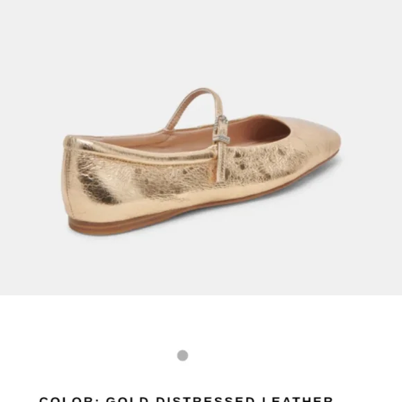 Reyes Dolce Vita Gold Leather Ballet Flat size 10 - Picture 8 of 10